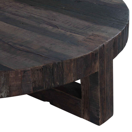 Harbor 58" Coffee Table with Cross Base in Reclaimed Hardwood by Home Trends & Design at Eve Furniture