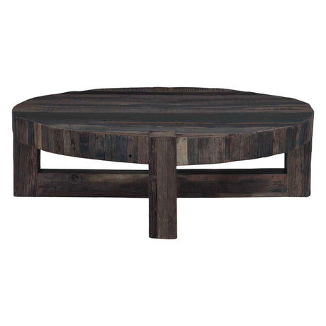 Harbor 58" Coffee Table with Cross Base in Reclaimed Hardwood by Home Trends & Design at Eve Furniture