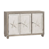 Harbor Brown/White Three-Door Sideboard by Crestview at Eve Furniture