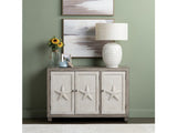 Harbor Brown/White Three-Door Sideboard by Crestview at Eve Furniture