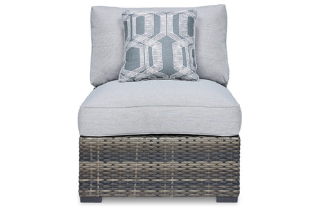 Harbor Court Gray Outdoor Armless Chair (Set of 2) by Ashley at Eve Furniture