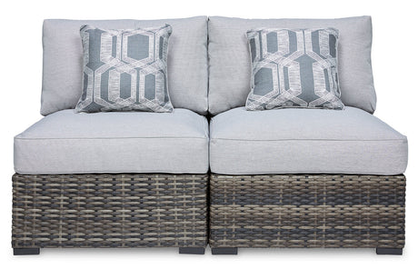 Harbor Court Gray Outdoor Armless Chair (Set of 2) by Ashley at Eve Furniture