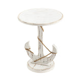 Harbor White/Brown Accent Table by Crestview at Eve Furniture