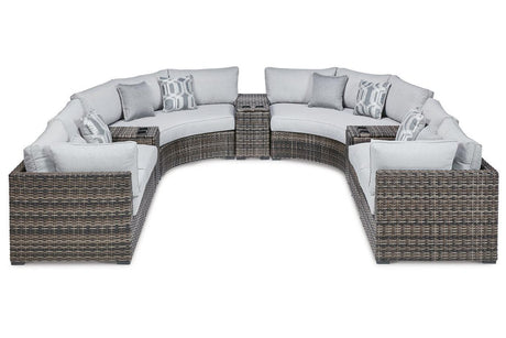 Harbor Court Gray 9-Piece Outdoor Sectional by Ashley at Eve Furniture