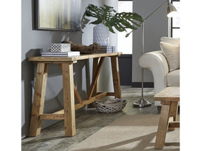 Harby Reclaimed Wood Console Table in Rustic Tawny by Modus Furniture at Eve Furniture