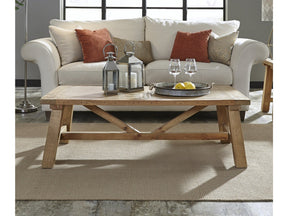 Harby Reclaimed Wood Rectangular Coffee Table in Rustic Tawny by Modus Furniture at Eve Furniture