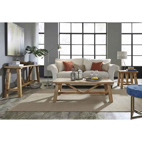 Harby Reclaimed Wood Square Side Table in Rustic Tawny by Modus Furniture at Eve Furniture
