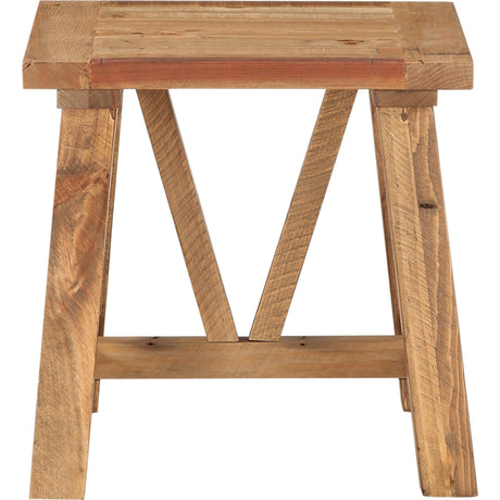 Harby Reclaimed Wood Square Side Table in Rustic Tawny by Modus Furniture at Eve Furniture
