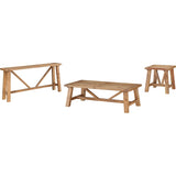 Harby Reclaimed Wood Square Side Table in Rustic Tawny by Modus Furniture at Eve Furniture