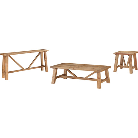 Harby Reclaimed Wood Square Side Table in Rustic Tawny by Modus Furniture at Eve Furniture