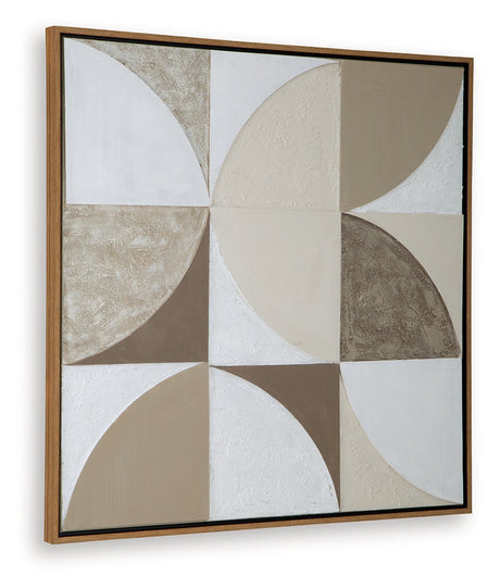Harelman Tan/Taupe/White Wall Art by Ashley at Eve Furniture