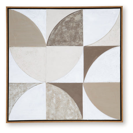 Harelman Tan/Taupe/White Wall Art by Ashley at Eve Furniture