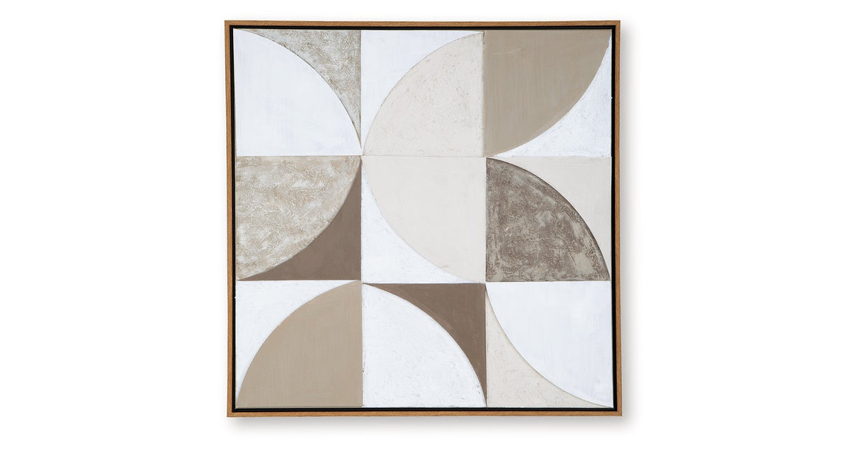 Harelman Tan/Taupe/White Wall Art by ASHLEY FURNITURE at Eve Furniture