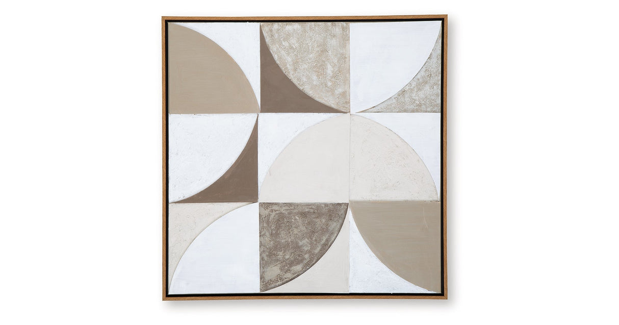 Harelman Tan/Taupe/White Wall Art by ASHLEY FURNITURE at Eve Furniture