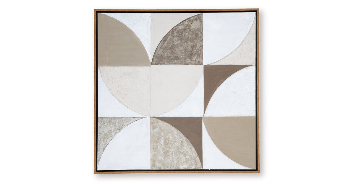 Harelman Tan/Taupe/White Wall Art by ASHLEY FURNITURE at Eve Furniture