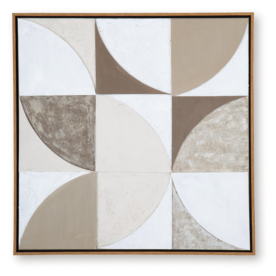Harelman Tan/Taupe/White Wall Art by ASHLEY FURNITURE at Eve Furniture