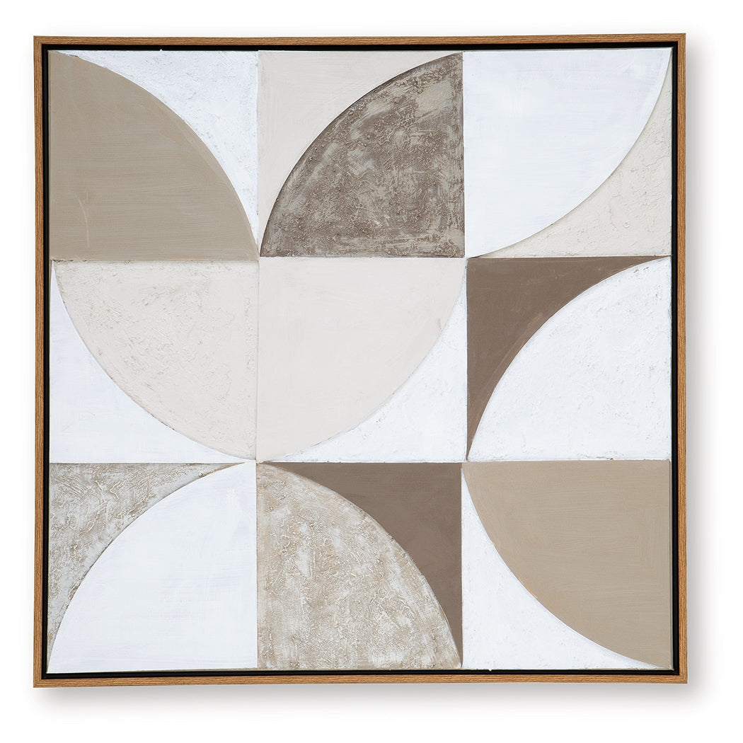 Harelman Tan/Taupe/White Wall Art by ASHLEY FURNITURE at Eve Furniture