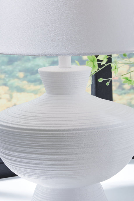 Harelwood White Table Lamp by Ashley at Eve Furniture