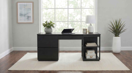 Harkes Coffee Bean 75-inch 3-drawer Computer Desk with Adjustable Shelf by Coaster at Eve Furniture