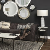 Harlan (30.5"H) Beige-Toned Fabric Shade Gray Concrete Base Table Lamp by Mercana at Eve Furniture