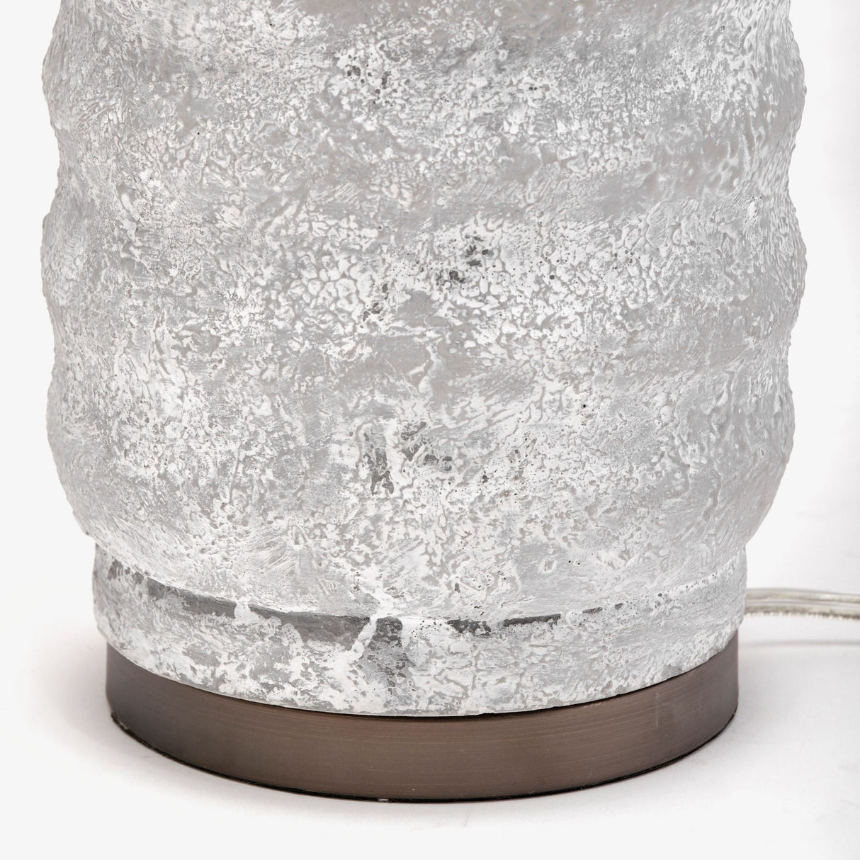 Harlan Beige-Toned Fabric Shade Gray Concrete Base Table Lamp by Mercana at Eve Furniture
