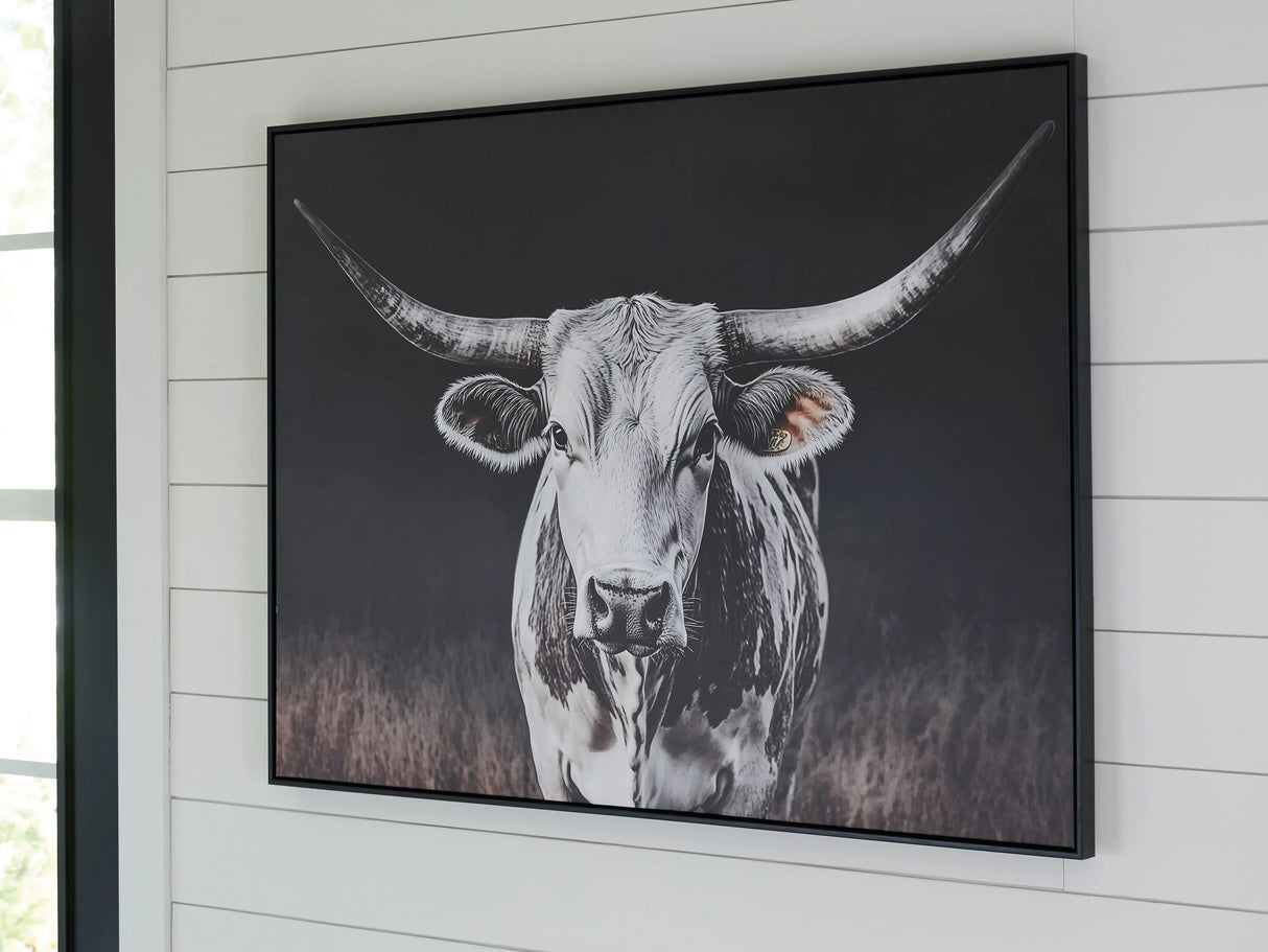 Harlandale Black/White/Brown Wall Art by Ashley at Eve Furniture