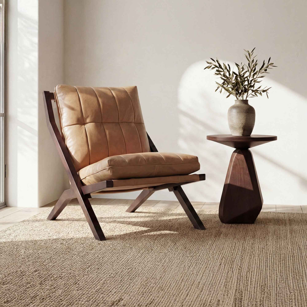 Harley Dark Brown Side Table by Moe's Home at Eve Furniture