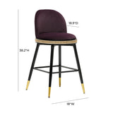 Harley Velvet Stool by TOV Furniture at Eve Furniture
