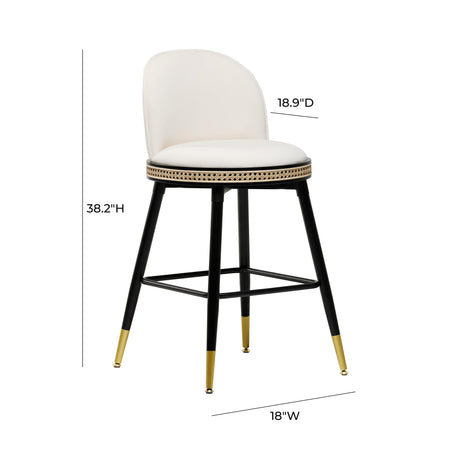 Harley Velvet Stool by TOV Furniture at Eve Furniture