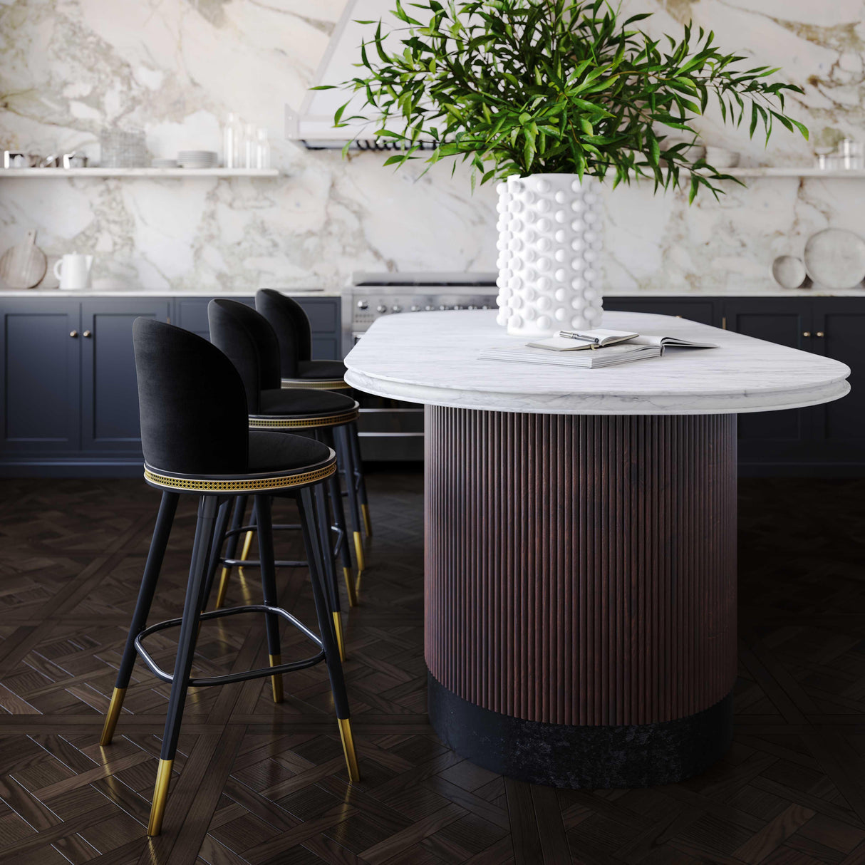 Harley Velvet Stool by TOV Furniture at Eve Furniture