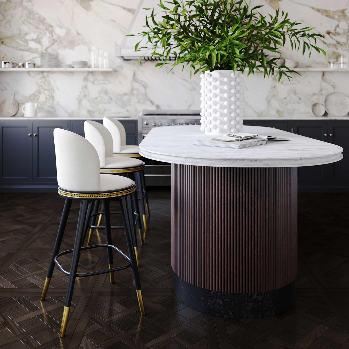 Harley Velvet Stool by TOV Furniture at Eve Furniture