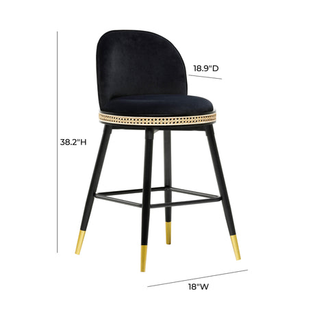 Harley Velvet Stool by TOV Furniture at Eve Furniture