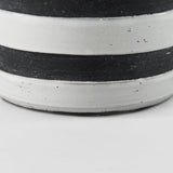 Harmon I Small White w/ Charcoal Stripes Ceramic Jug by Mercana at Eve Furniture
