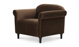 Harmony Accent Chair Dark Brown Faux Mohair by Moe's Home at Eve Furniture