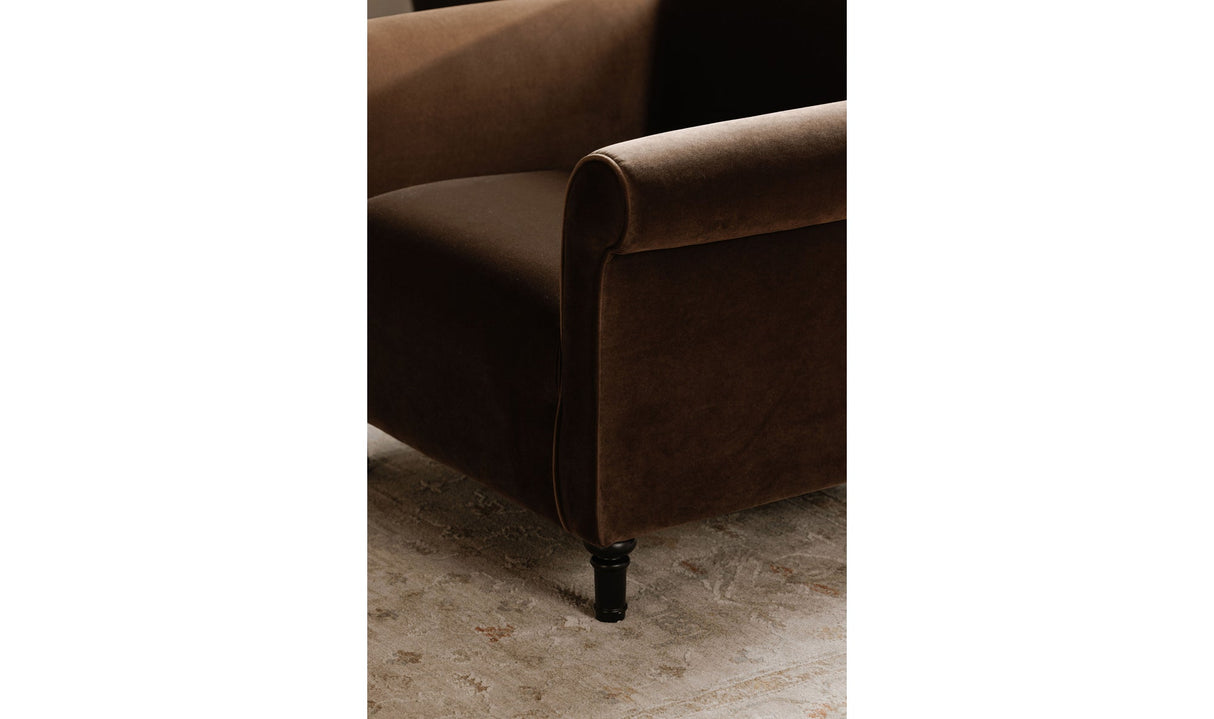 Harmony Accent Chair Dark Brown Faux Mohair by Moe's Home at Eve Furniture