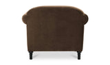 Harmony Accent Chair Dark Brown Faux Mohair by Moe's Home at Eve Furniture
