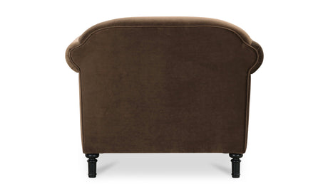 Harmony Accent Chair Dark Brown Faux Mohair by Moe's Home at Eve Furniture