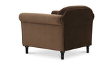 Harmony Accent Chair Dark Brown Faux Mohair by Moe's Home at Eve Furniture