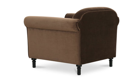 Harmony Accent Chair Dark Brown Faux Mohair by Moe's Home at Eve Furniture