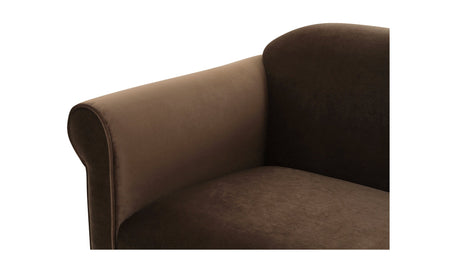 Harmony Accent Chair Dark Brown Faux Mohair by Moe's Home at Eve Furniture