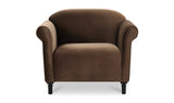 Harmony Accent Chair Dark Brown Faux Mohair by Moe's Home at Eve Furniture