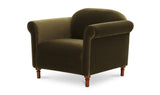 Harmony Accent Chair Dark Green Faux Mohair by Moe's Home at Eve Furniture