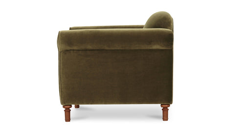 Harmony Accent Chair Dark Green Faux Mohair by Moe's Home at Eve Furniture
