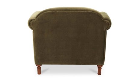 Harmony Accent Chair Dark Green Faux Mohair by Moe's Home at Eve Furniture