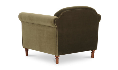 Harmony Accent Chair Dark Green Faux Mohair by Moe's Home at Eve Furniture