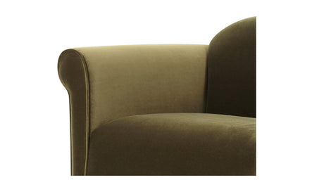 Harmony Accent Chair Dark Green Faux Mohair by Moe's Home at Eve Furniture