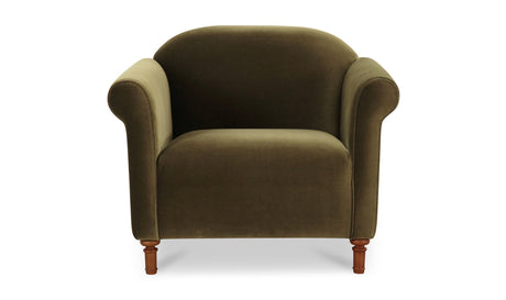 Harmony Accent Chair Dark Green Faux Mohair by Moe's Home at Eve Furniture