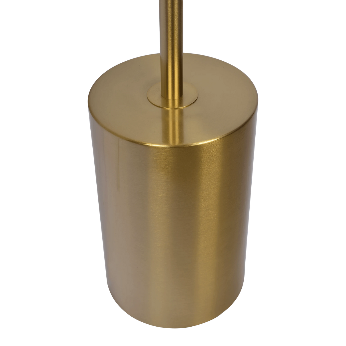 Harmony Brassed Gold Floor Lamp with Rotary Switch Triple Spots Metal Block Base by Ashcroft Furniture at Eve Furniture