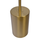 Harmony Brassed Gold Floor Lamp with Rotary Switch Triple Spots Metal Block Base by Ashcroft Furniture at Eve Furniture