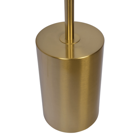 Harmony Brassed Gold Floor Lamp with Rotary Switch Triple Spots Metal Block Base by Ashcroft Furniture at Eve Furniture